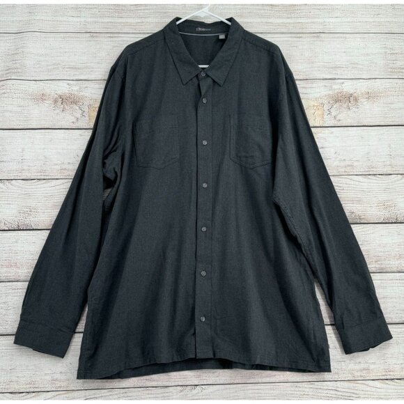 Toad&Co 100% Organic Cotton‎ Button Down Shirt Men's Size XXL Gray Long Sleeve - Picture 1 of 7